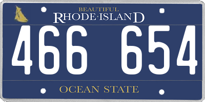 RI license plate 466654