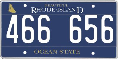 RI license plate 466656