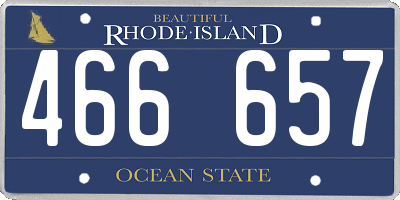 RI license plate 466657