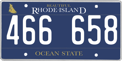 RI license plate 466658