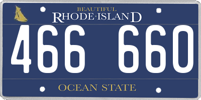 RI license plate 466660