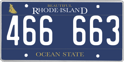 RI license plate 466663