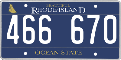 RI license plate 466670