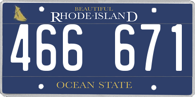 RI license plate 466671