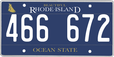 RI license plate 466672