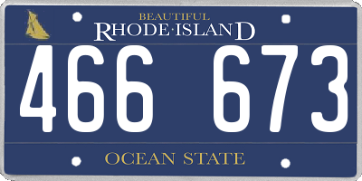 RI license plate 466673