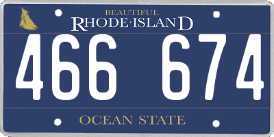RI license plate 466674