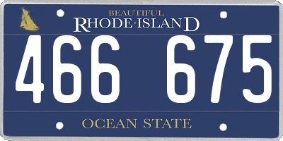 RI license plate 466675