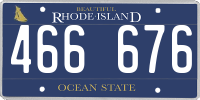 RI license plate 466676