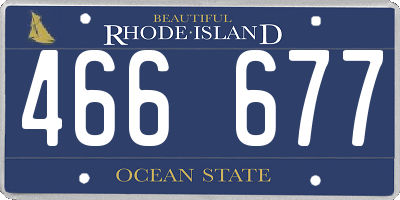 RI license plate 466677