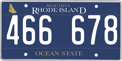 RI license plate 466678