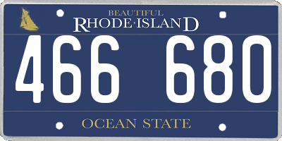 RI license plate 466680