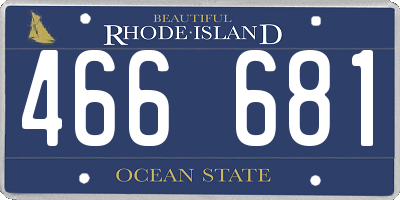 RI license plate 466681