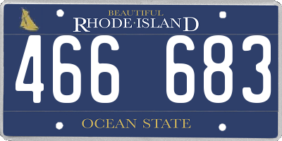 RI license plate 466683
