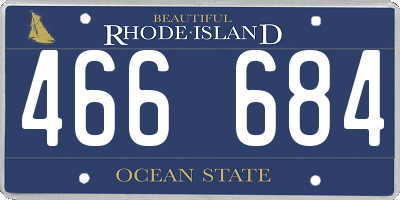 RI license plate 466684