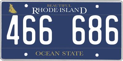 RI license plate 466686