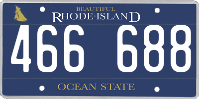 RI license plate 466688