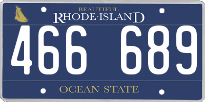 RI license plate 466689