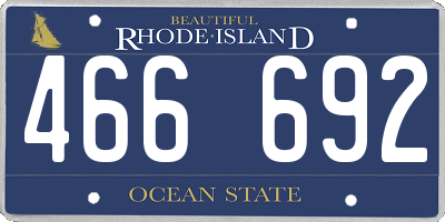 RI license plate 466692