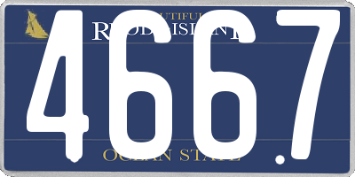 RI license plate 4667