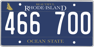RI license plate 466700