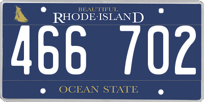RI license plate 466702