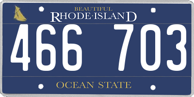 RI license plate 466703