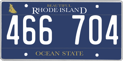 RI license plate 466704