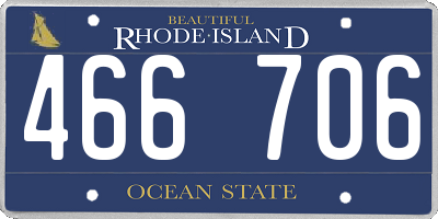RI license plate 466706