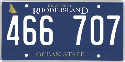 RI license plate 466707