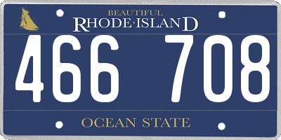 RI license plate 466708
