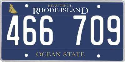RI license plate 466709