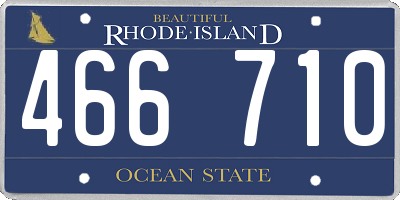 RI license plate 466710