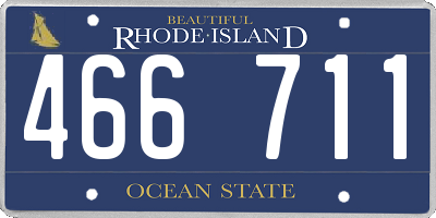 RI license plate 466711