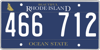 RI license plate 466712