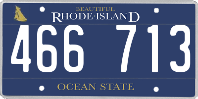RI license plate 466713