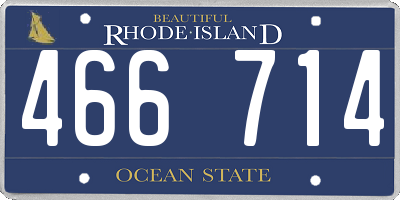 RI license plate 466714