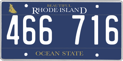 RI license plate 466716