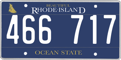 RI license plate 466717