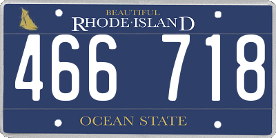 RI license plate 466718