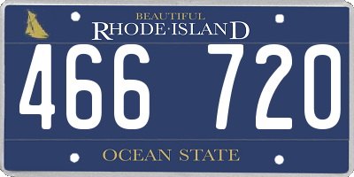 RI license plate 466720
