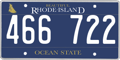 RI license plate 466722
