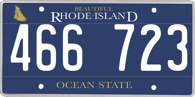 RI license plate 466723