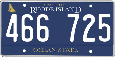 RI license plate 466725