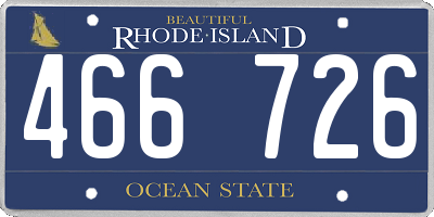 RI license plate 466726
