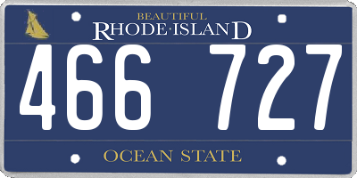 RI license plate 466727