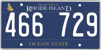 RI license plate 466729