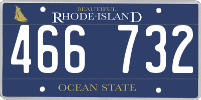 RI license plate 466732