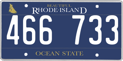 RI license plate 466733
