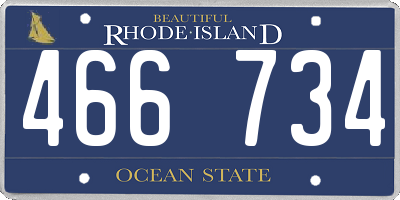 RI license plate 466734